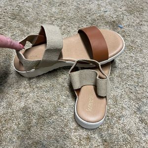 Kenzie brown strap sandals, worn only once! Perfect condition. Size 9